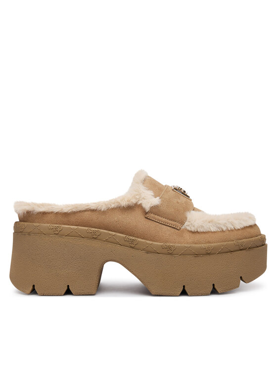 Guess Klapki FLFBRI ESU06 Beżowy