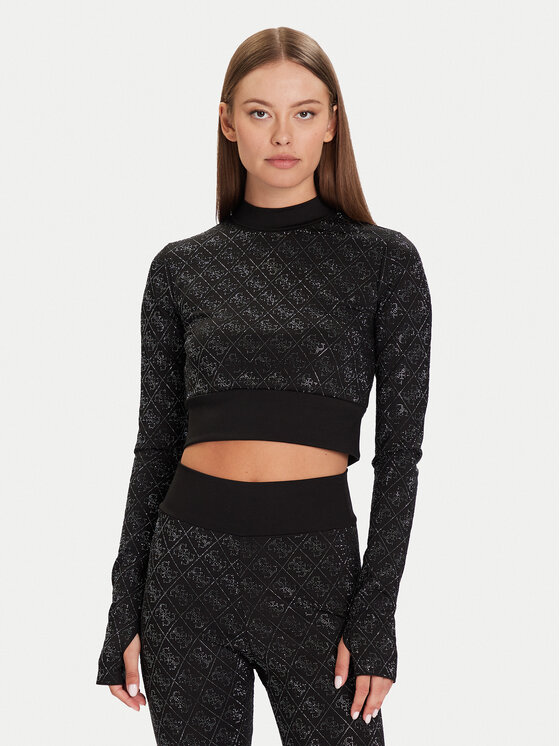 Guess Bluzka W5BP48 K7182 Czarny Slim Fit