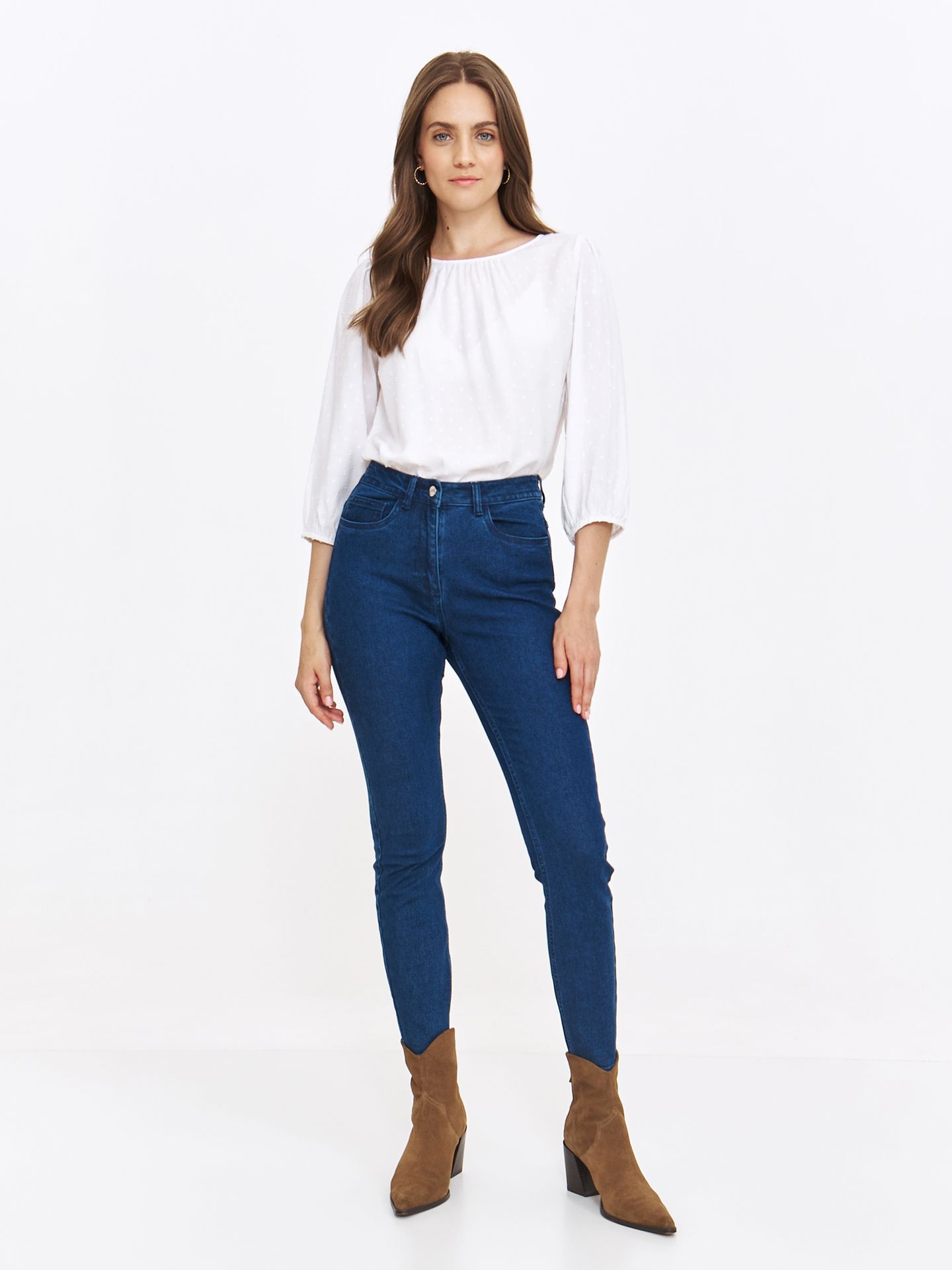 Spodnie damskie granatowe - SSP4481GR spodnie długie - TOP SECRET - Odzieżowy sklep internetowy TOP SECRET