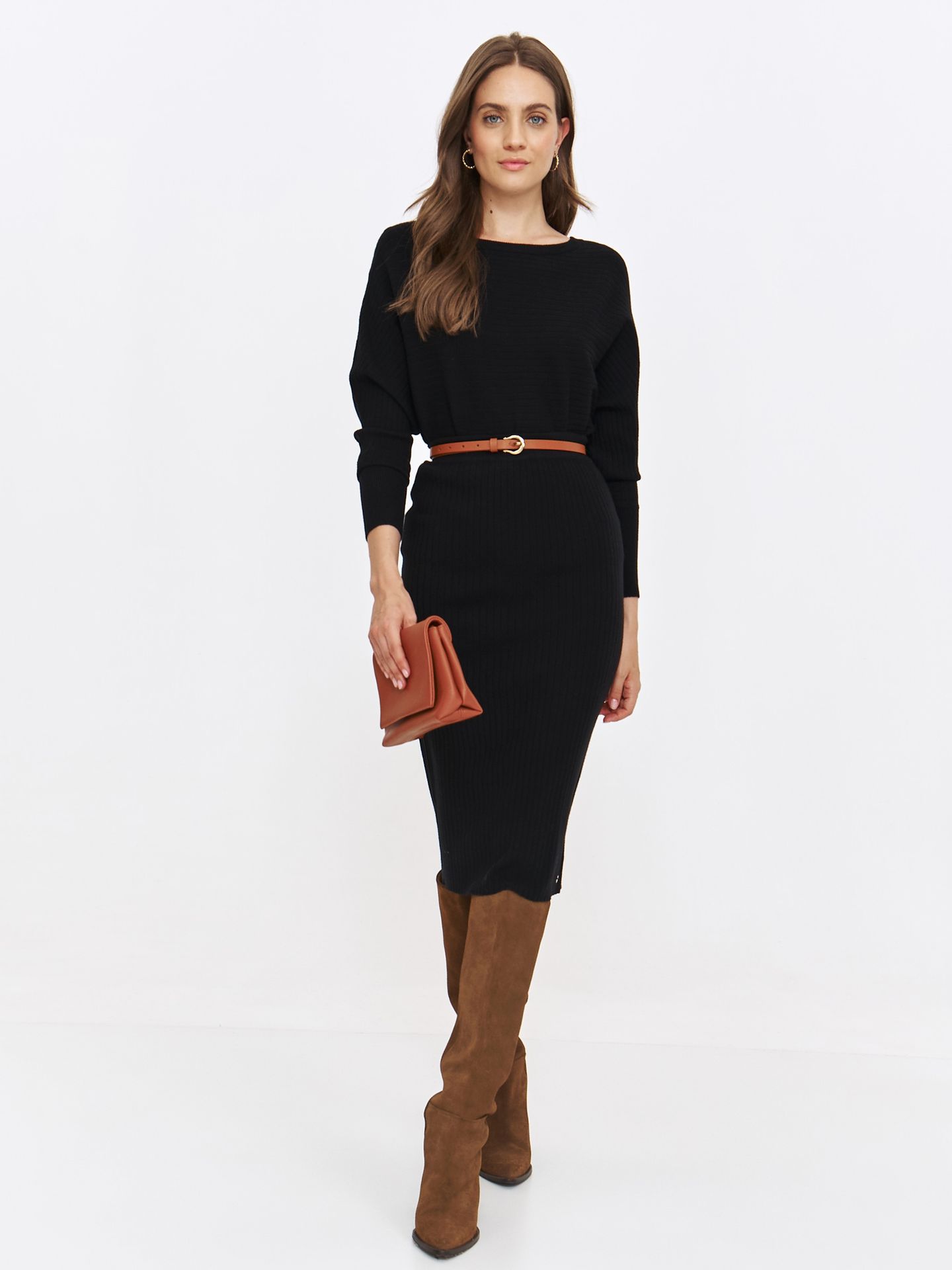 Spódnica damska czarna ołówkowa - SSD1948CA spódnica - TOP SECRET - Odzieżowy sklep internetowy TOP SECRET