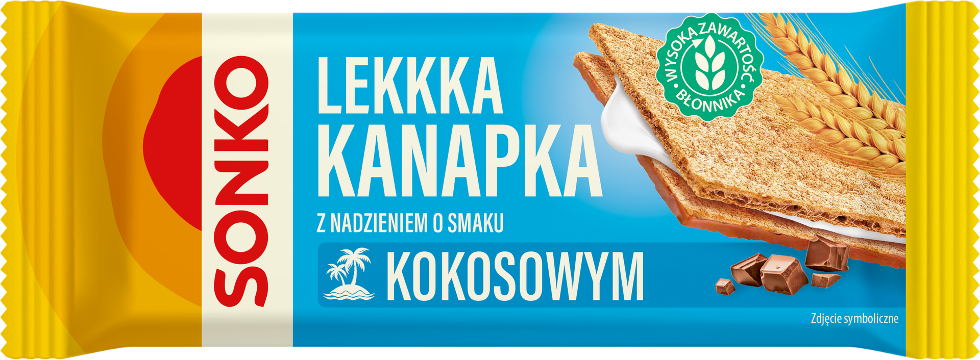 SONKO Lekkka kanapka z nadzieniem o smaku kokosowym 30g