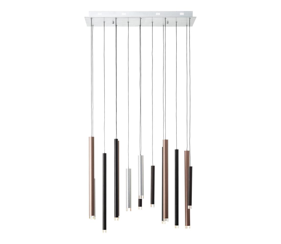 Brilliant -LED ściemnialny żyrandol na lince CEMBALO LED/60W/230V chrom/czarny/brązowy