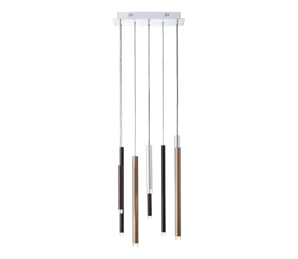 Brilliant -LED Ściemnialna lampa wisząca na lince CEMBALO LED/32W/230V chrom/czarny/brązowy