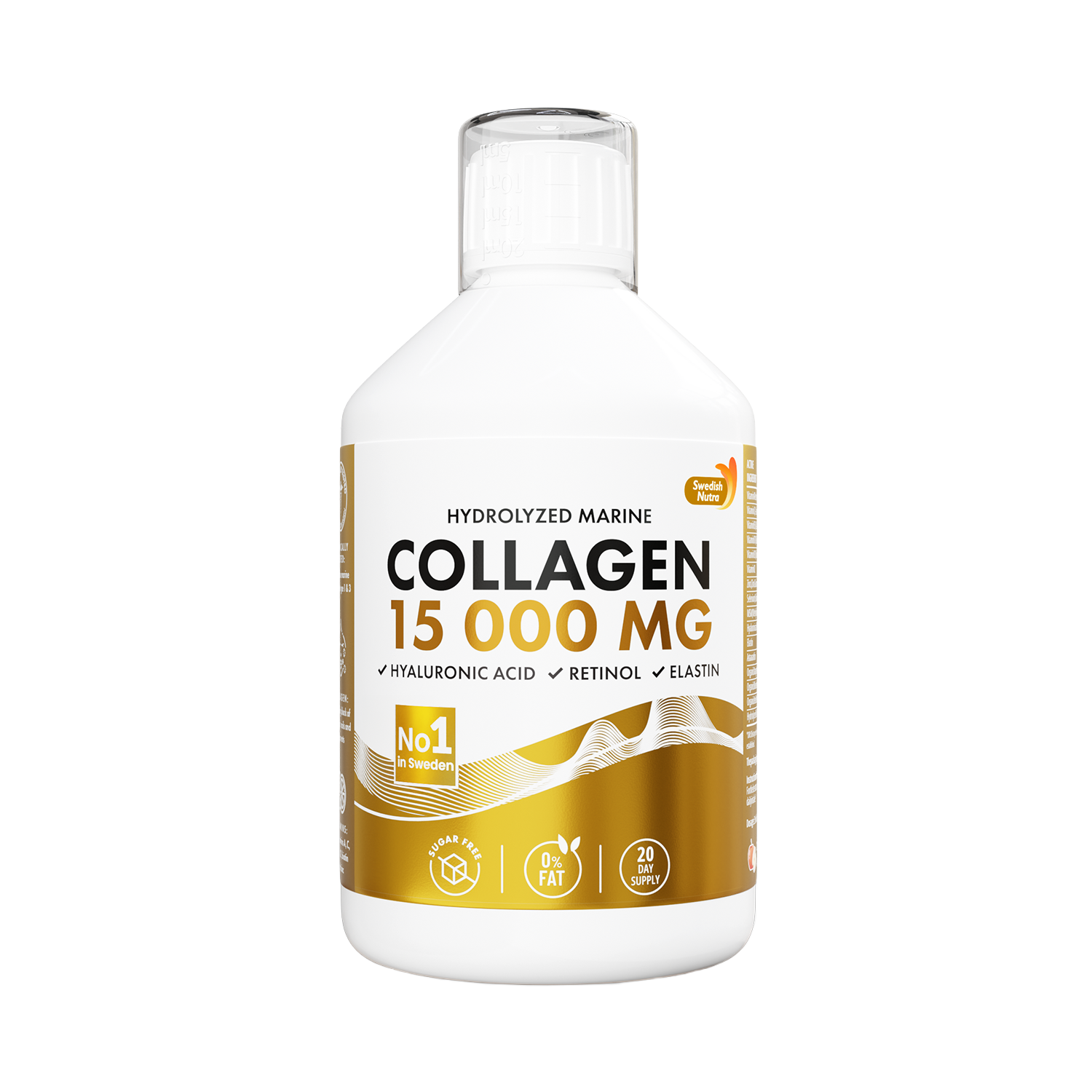 Swedish Nutra Marine Collagen 15000 mg, smak jabłkowy, 500 ml