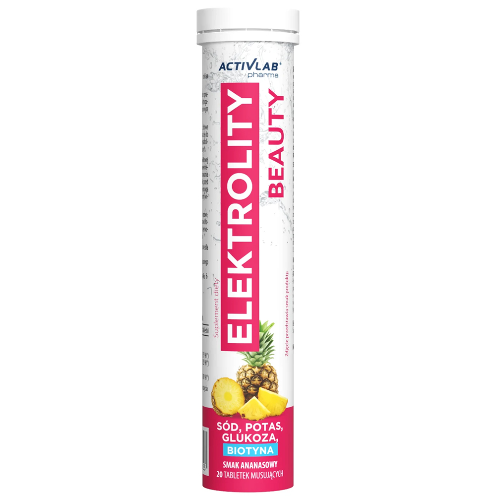 Activlab Pharma Elektrolity Beauty, smak ananasowy, 20 tabletek musujących