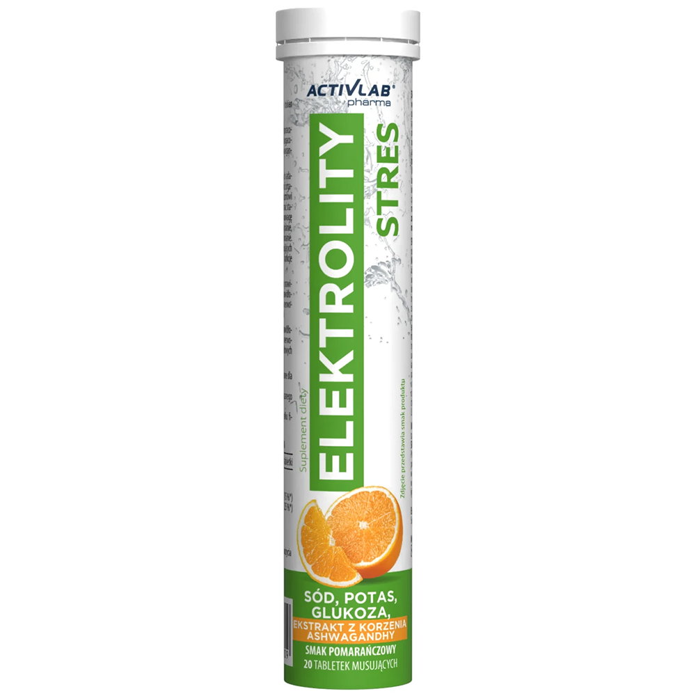 Activlab Pharma Elektrolity Stres, smak pomarańczowy, 20 tabletek musujących