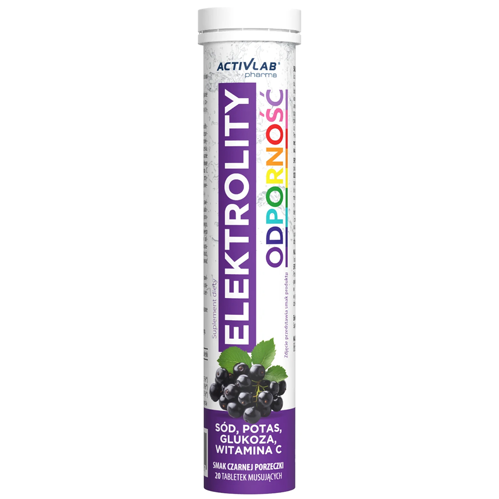 Activlab Pharma Elektrolity Odporność, smak czarnej porzeczki, 20 tabletek musujących
