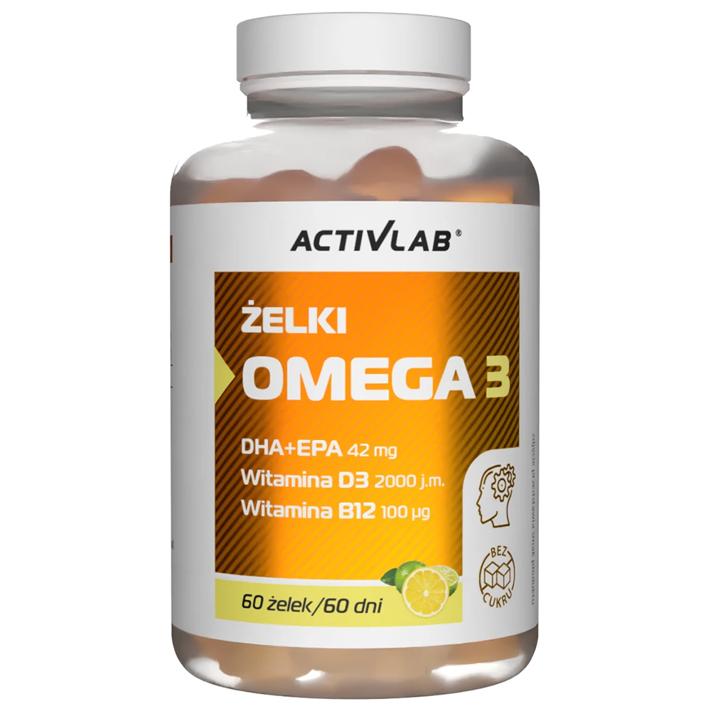 Activlab Pharma Żelki Omega 3, smak limetkowo-cytrynowy, 60 sztuk