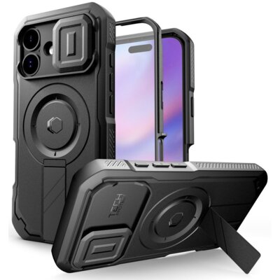 Etui TECH-PROTECT Kevlar MagSafe do Apple iPhone 17 Czarny