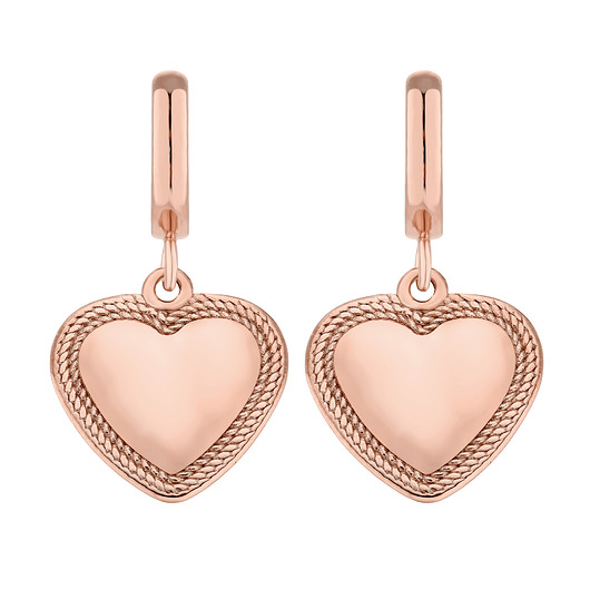 Kolczyki z sercami z różowego złota