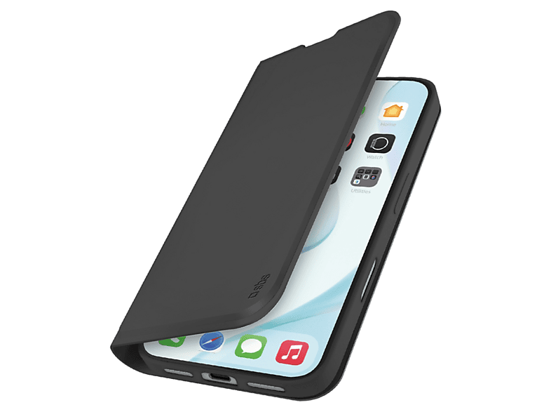 Etui z klapką SBS Wallet Smooth do iPhone 17 TEWALIP1763K Czarny