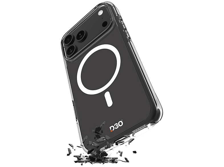 Etui PURO Impact Clear D3O Bio do iPhone’a 17 Pro Przezroczysty