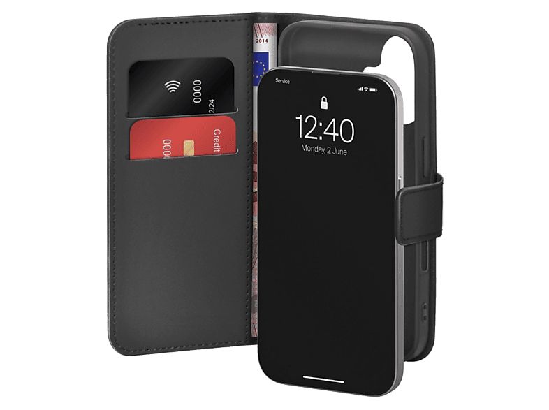 Etui z klapką SBS Wallet Stand do iPhone 17 Czarny