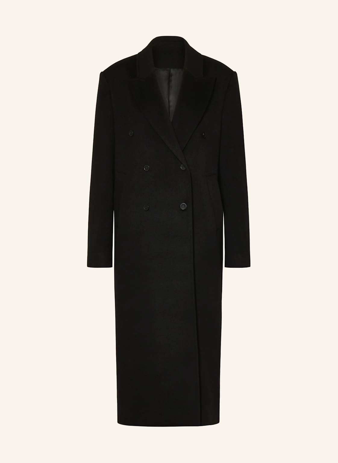 Loulou De Saison Płaszcz Wełniany Rosco schwarz