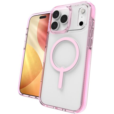 Etui ZAGG Santa Cruz Snap MagSafe do Apple iPhone 17 Pro Max Przezroczysto różowy