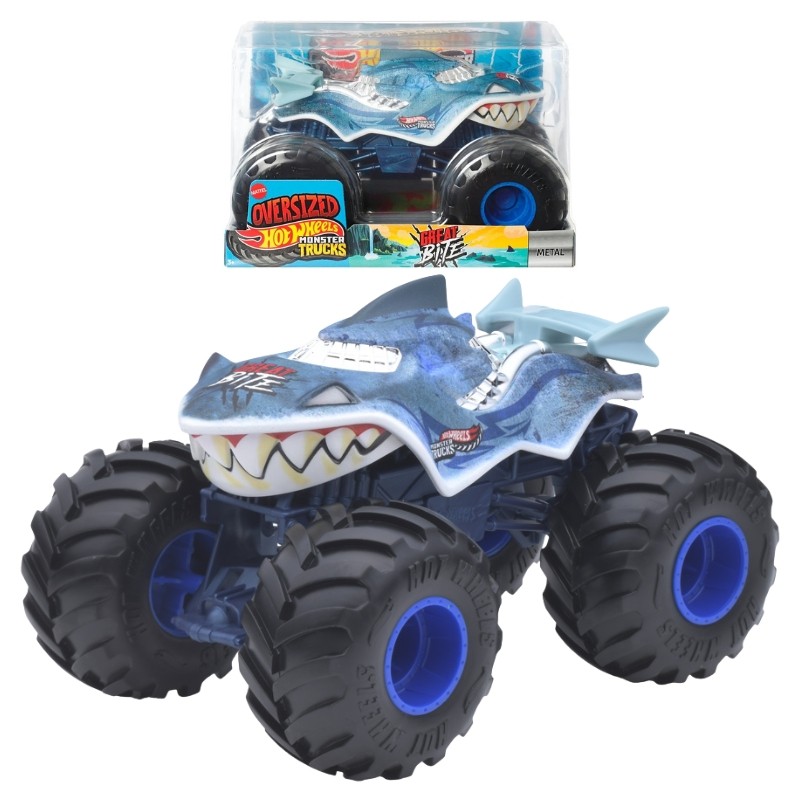 Hot Wheels Monster Trucks Oversized Duży Pojazd Samochodzik 1:24 Great Bite 3+