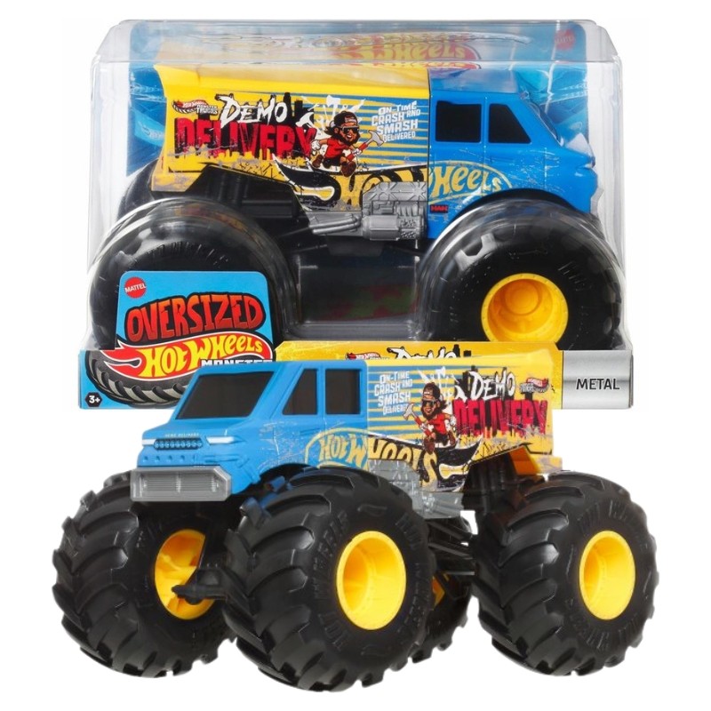 Hot Wheels Monster Trucks Oversized Duży Pojazd Samochodzik 1:24 Demo Delivery 3+