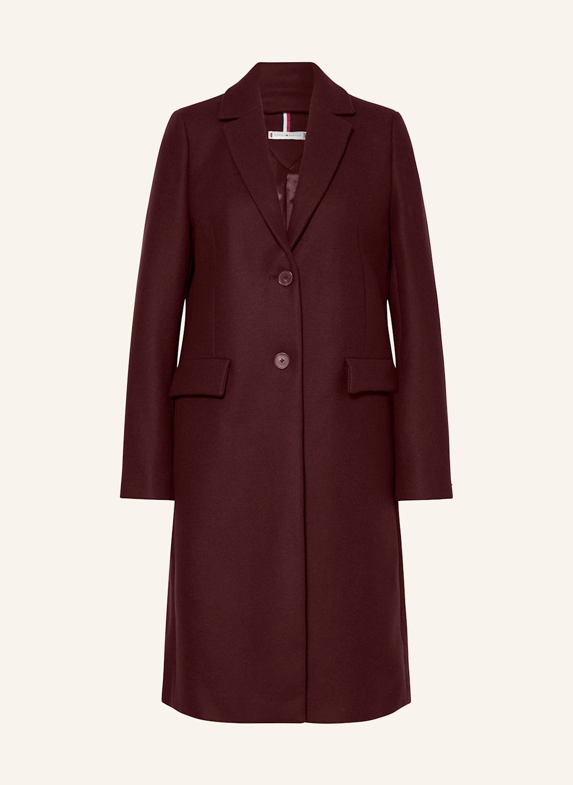 Tommy Hilfiger Płaszcz Wełniany rot