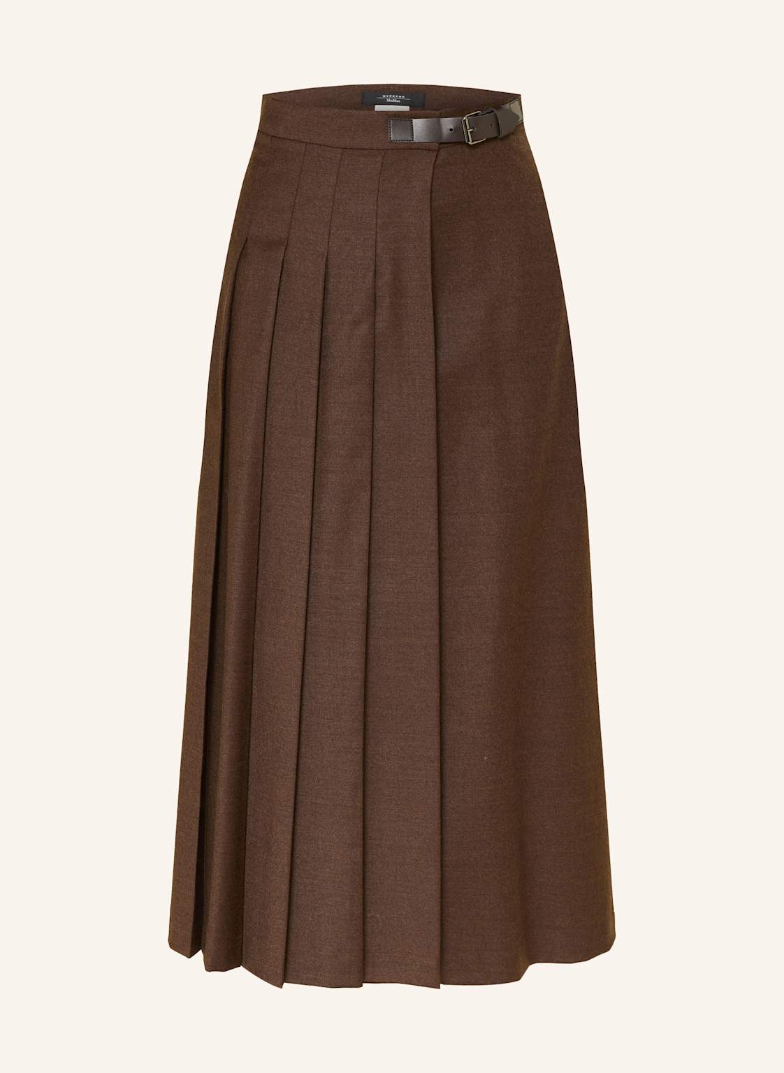 Weekend Max Mara Plisowana Spódnica Fastoso braun