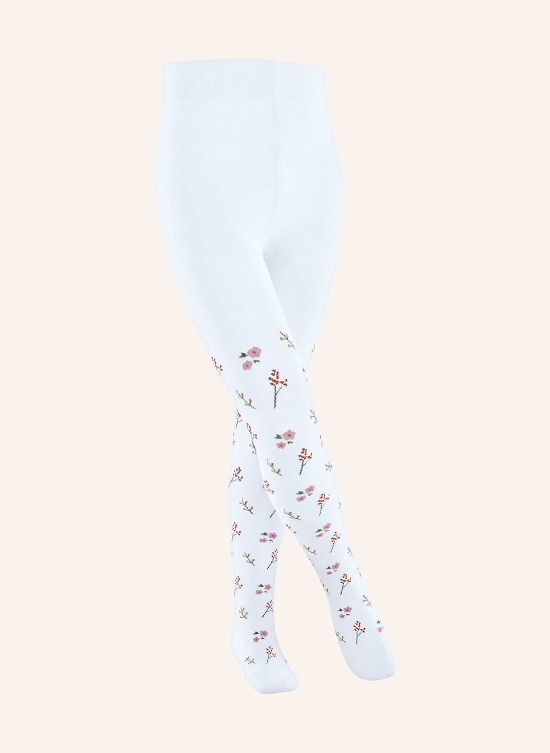 Falke Rajstopy Little Flowers weiss