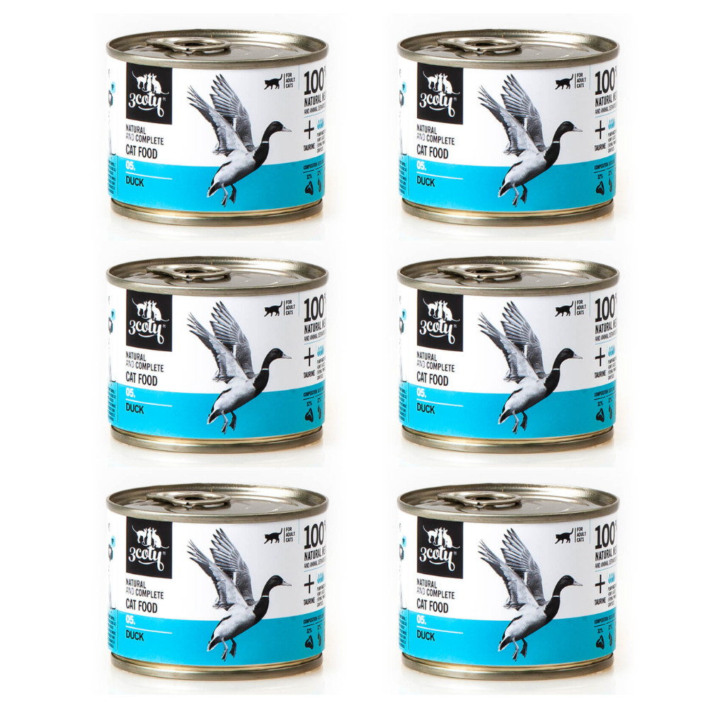 3COTY 180. Kaczka - mokra karma dla kota - 6x180g