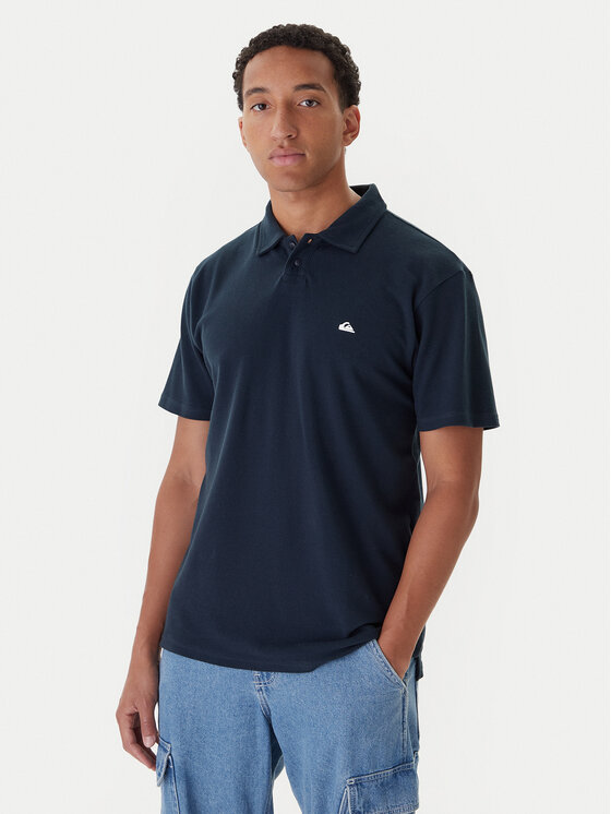 Quiksilver Polo Pique EQYKT04392 Granatowy Regular Fit