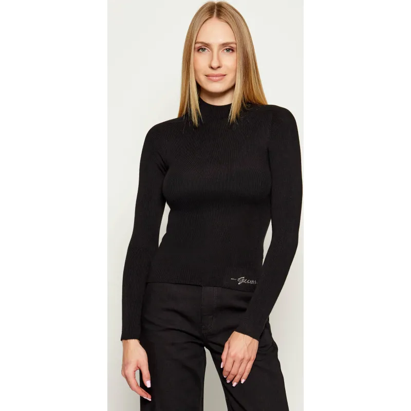 GUESS Półgolf JULIA | Slim Fit | z dodatkiem wełny i kaszmiru