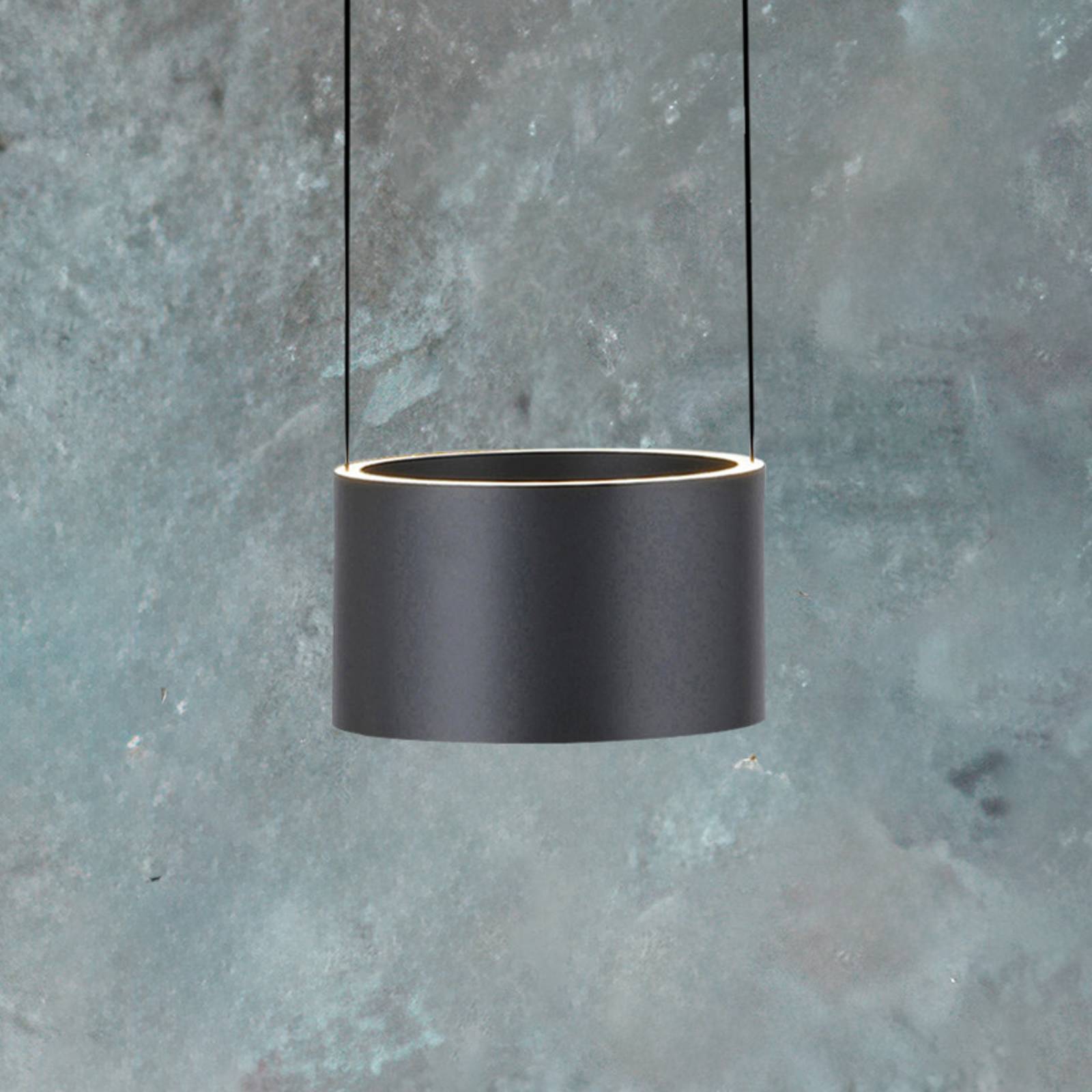 PURE Lampa wisząca Clipse, możliwość ściemniania, aluminiowy / szary / cynkowy, salon / jadalnia, metal, nowoczesny