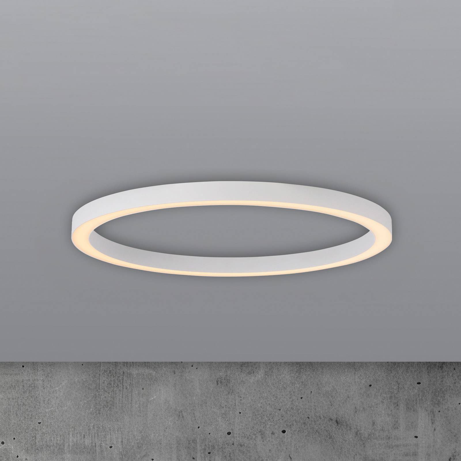 PURE Lampa sufitowa LED Lines, możliwość ściemniania, biały / opal, salon / jadalnia, aluminium, nowoczesny