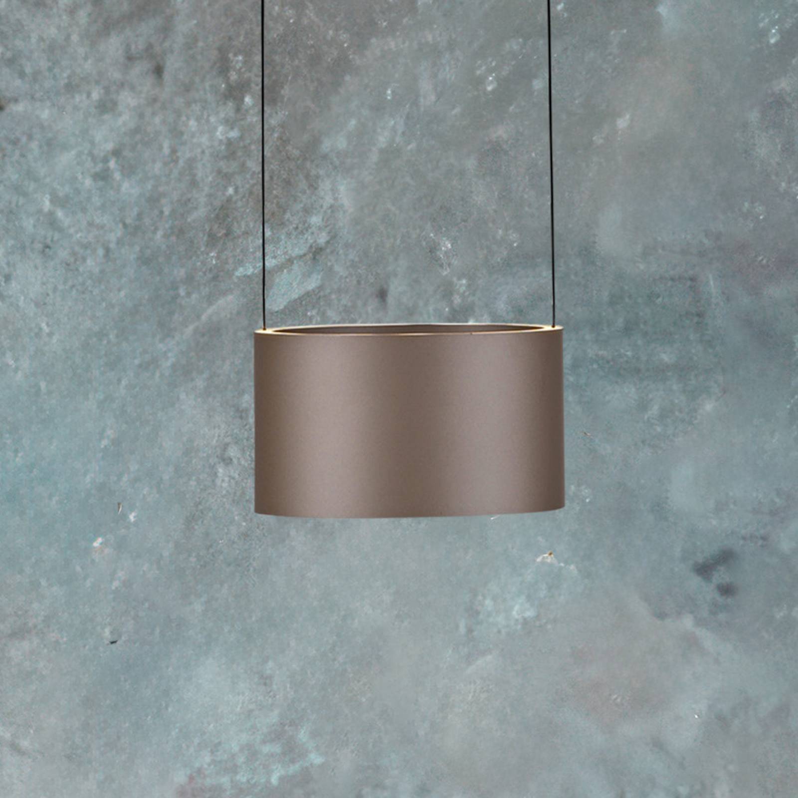 PURE Lampa wisząca Clipse, możliwość ściemniania, brązowy / mosiężny, salon / jadalnia, metal, nowoczesny