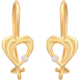 Złote kolczyki 585 wiszące prezent grawer pudełko