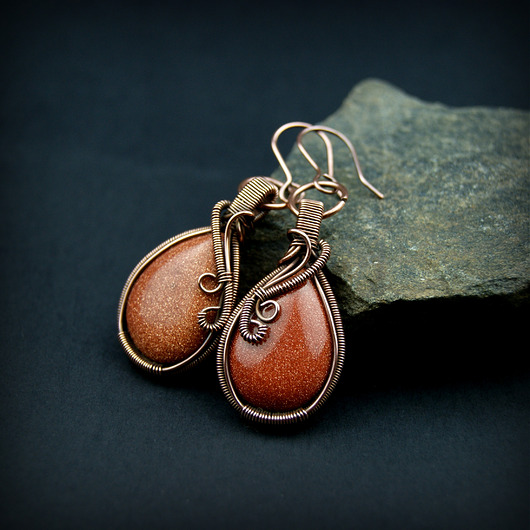 Kolczyki z piaskiem pustyni