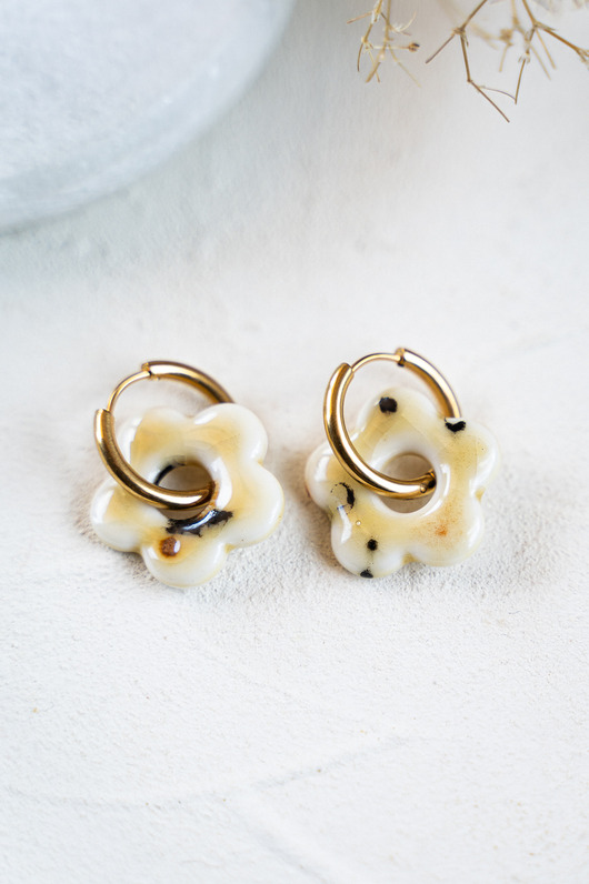 Kolczyki porcelanowe FLEUR