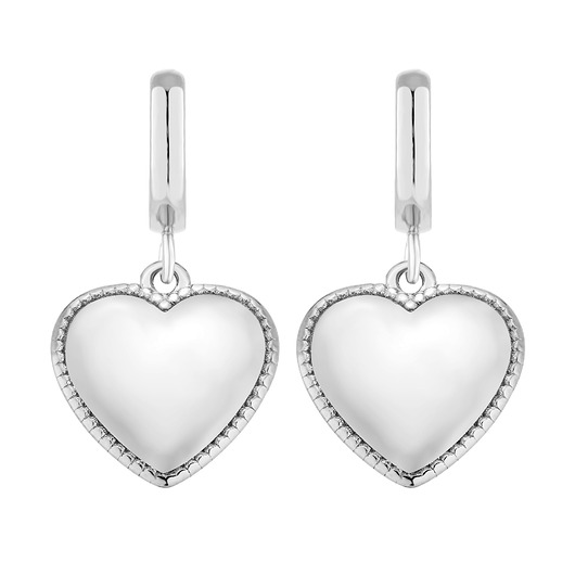 Srebrne kolczyki z sercami