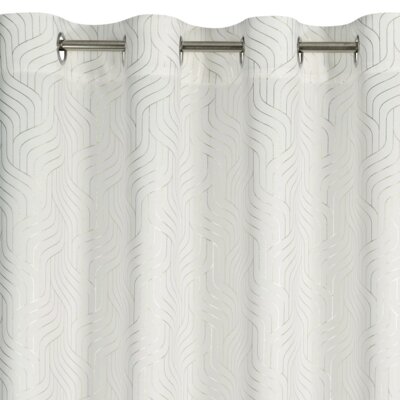 Zasłona EUROFIRANY Oleta 140 x 250 cm Biało-szampański