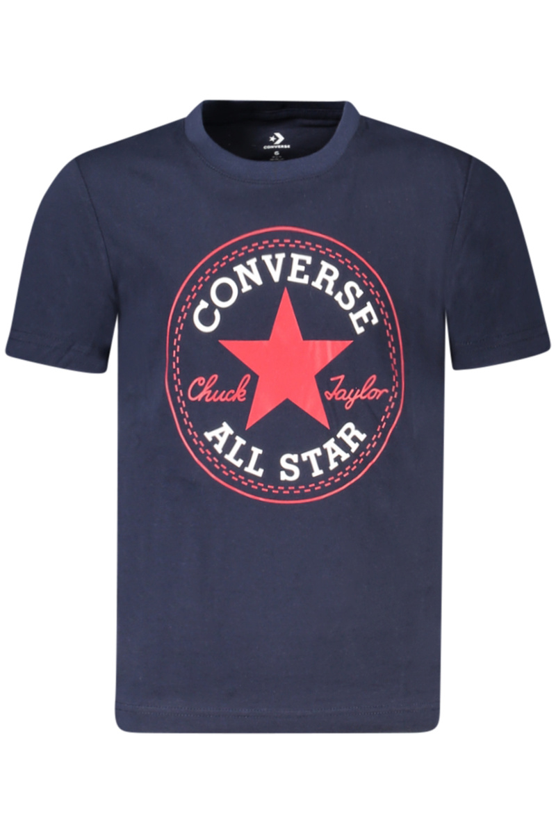 KOSZULKA CONVERSE Z KRÓTKIM RĘKAWEM DLA DZIECI, NIEBIESKA
