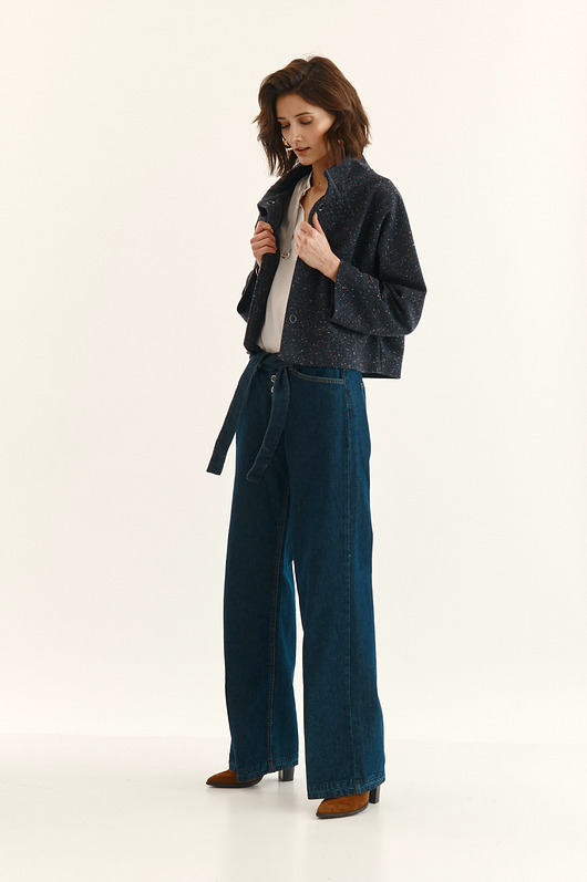 Kurtka w multikolorowy melanżem