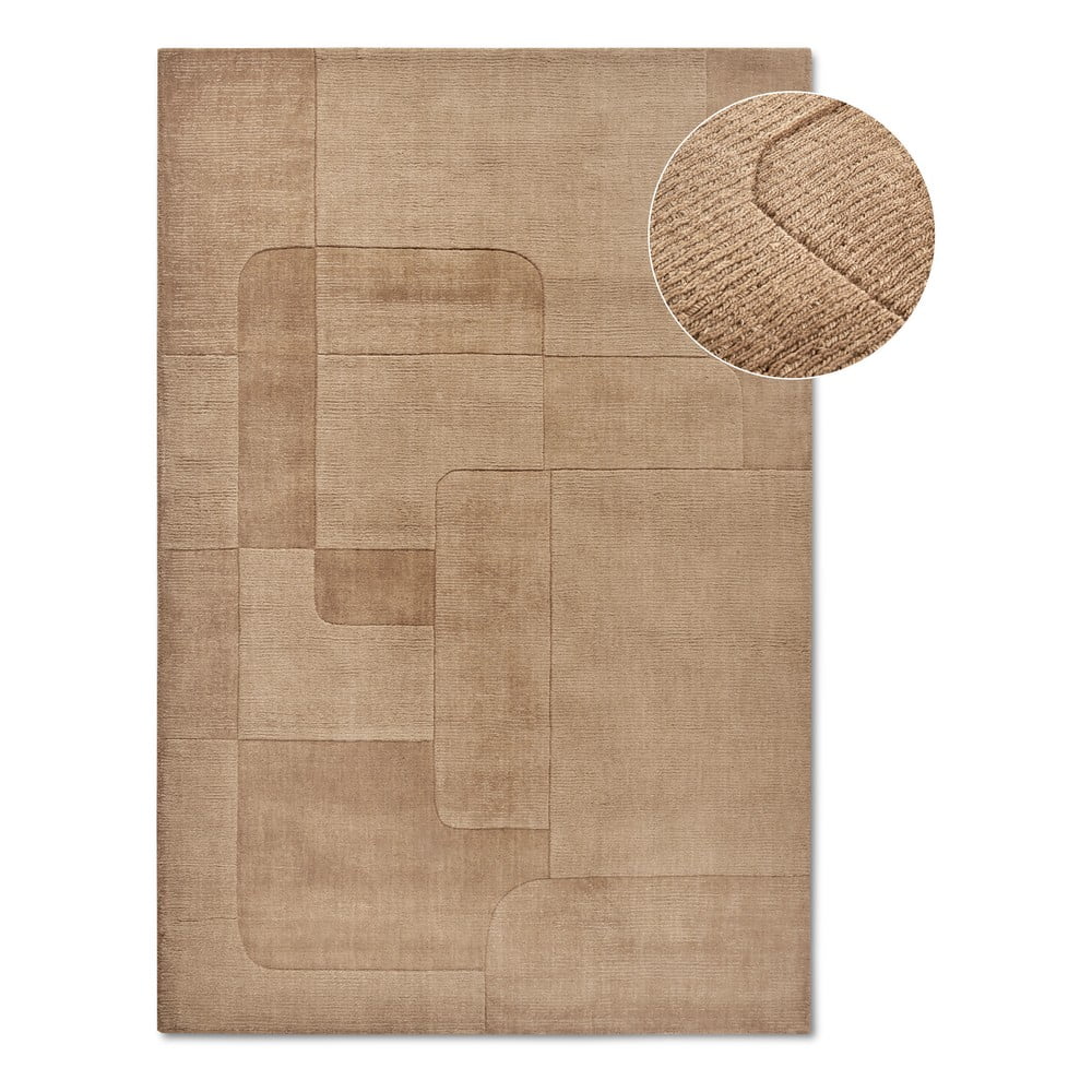 Beżowy wełniany dywan tkany ręcznie 80x150 cm Charlotte – Villeroy&Boch