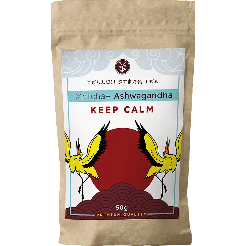 Yellow Stork Tea Matcha + Ashwagandha 50 Gram