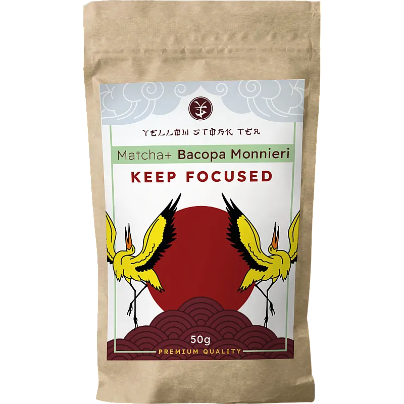 Yellow Stork Tea Matcha + Bacopa Monnieri 50 Gram