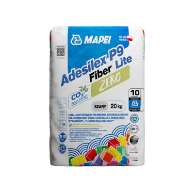 Klej do płytek ADESILEX P9 FIBER LITE ZERO szary 20 kg MAPEI
