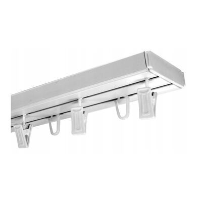 Szyna PCV dwutorowa 210 cm komplet biały