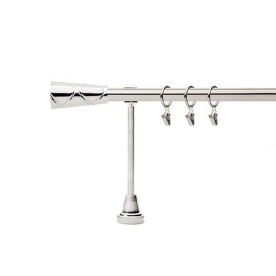 Karnisz pojedynczy metalowy Davi 19 mm 200 cm srebrny