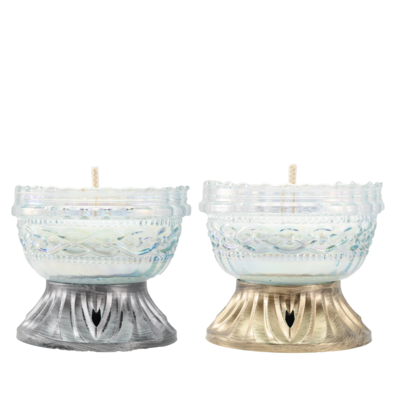 Znicz otwarty Misa WO 4 17 x 14,5 cm srebrny / złoty