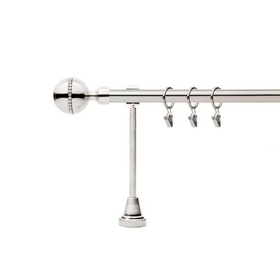 Karnisz pojedynczy metalowy Corso Diam 19 mm 240 cm srebrny