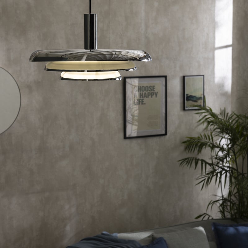 Lampa wisząca Prunella chrom E27 Inspire