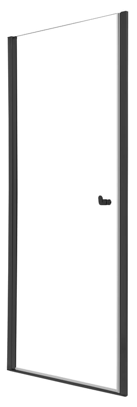 Drzwi prysznicowe uchylne Hooked czarne profile 100x200 cm Sealskin