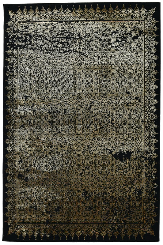 Dywan Century New czarno-złoty 160 x 230 cm
