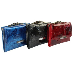 Portfel Damski Skórzany JENNIFER JONES Skóra Licowa Lakierowany Mały Z Klamrą JJ5287-14 9,5 x 8 x 2,5 [cm]