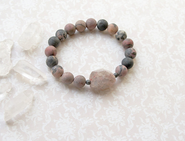 S A L E : UNIKAT - rodonit & agat 01